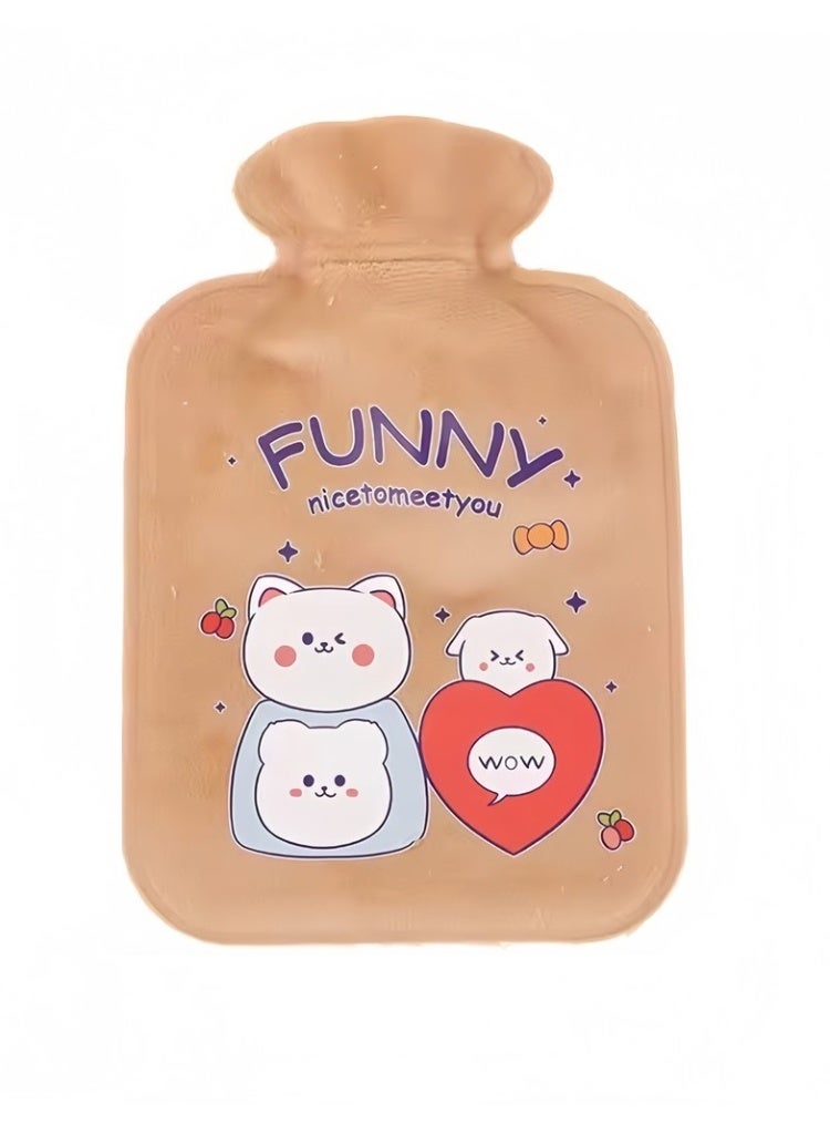 Fresh Silicone Hot Water Bottle With Unique Design 500ml (Random Shape) - Image 3