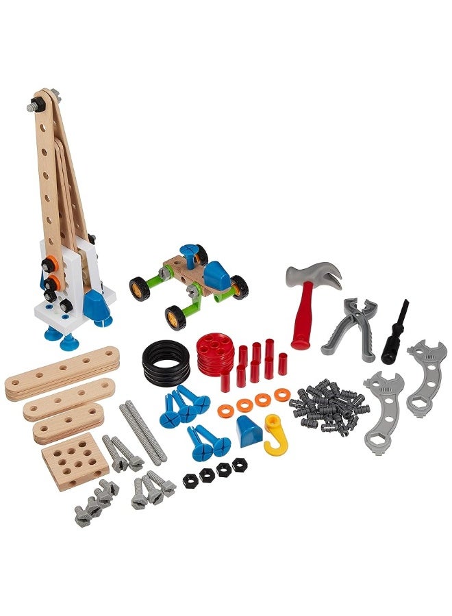 BRIO Builder 34587 - Builder Construction Set - 136-Piece Construction Set STEM Toy with Wood and Plastic Pieces for Kids Age 3 and Up
