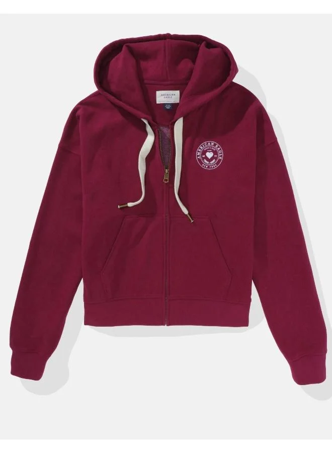 امريكان ايجل AE Graphic Zip-Up Sweatshirt