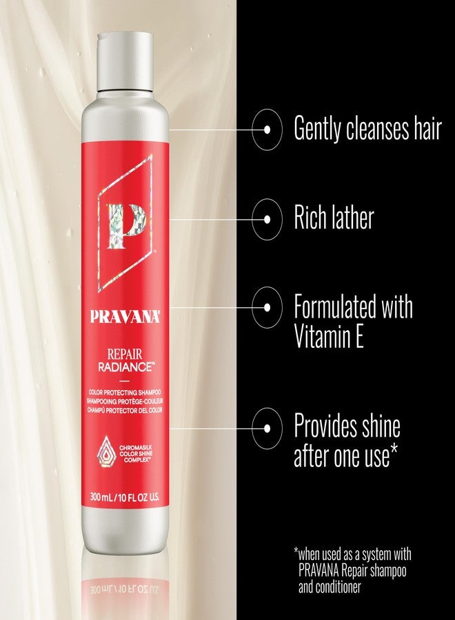 Pravana Repair Radiance Shampoo | Restores & Nourishes | For Damaged, Color-Treated Hair | Reduces Breakage & Split Ends | Chromasilk Enhances Shine & Protection | Paraben & Sulfate Free | 10 Fl Oz - Image 2