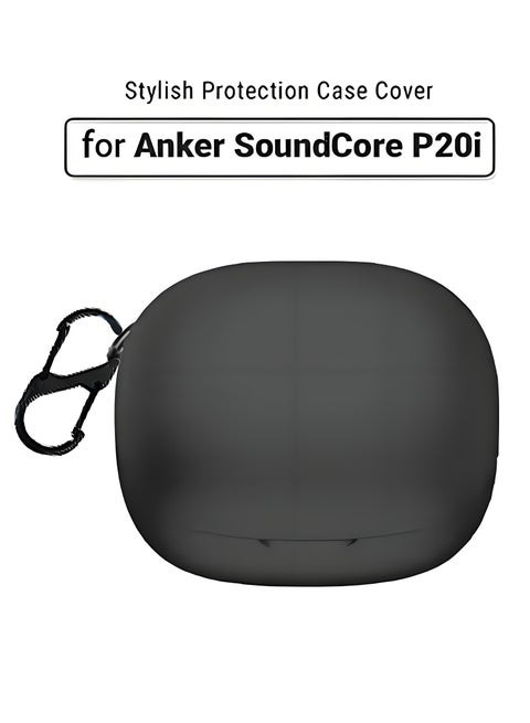 Silicone Case Cover for Anker SoundCore P20i/R50i  -  Made with Soft Silicone, Lightweight & Durable - Stylish Design, Accurate Cut-outs, Easy Installation & Removal - Black