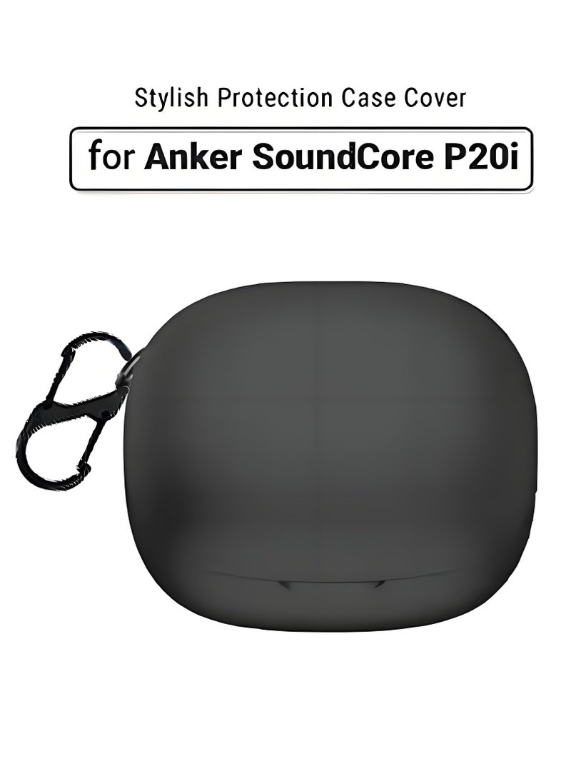 Volynix Silicone Case Cover for Anker SoundCore P20i/R50i  -  Made with Soft Silicone, Lightweight & Durable - Stylish Design, Accurate Cut-outs, Easy Installation & Removal - Black  - Image 1