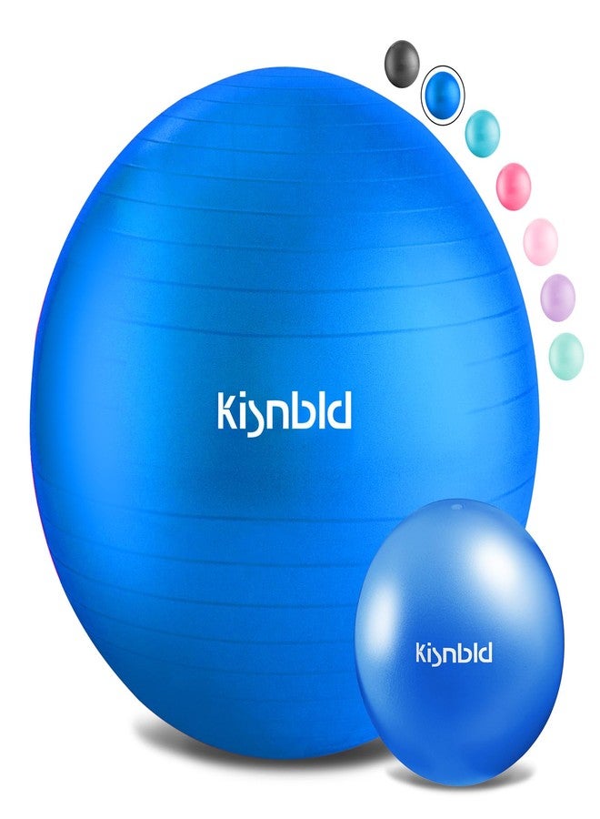كرة تمارين kisnbld، كرة يوغا سميكة للغاية لتوفير الثبات أثناء التمرين أثناء الحمل، 4 أحجام، كرة توازن مضادة للانفجار مع مضخة قدم - كرسي كرة لياقة بدنية شديد التحمل للمكتب والمنزل والصالة الرياضية - Image 1