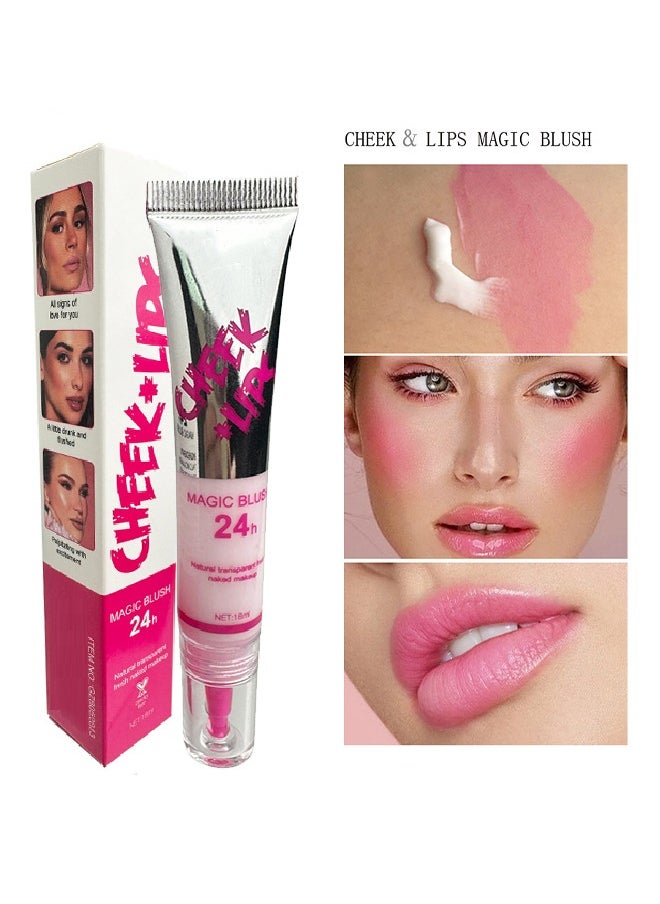 Magic Blush- Color Changing Blush Cream, Temperature Change Pink Blush for Cheeks & Lip, Creamy and Lightweight Natural Face Blusher Makeup