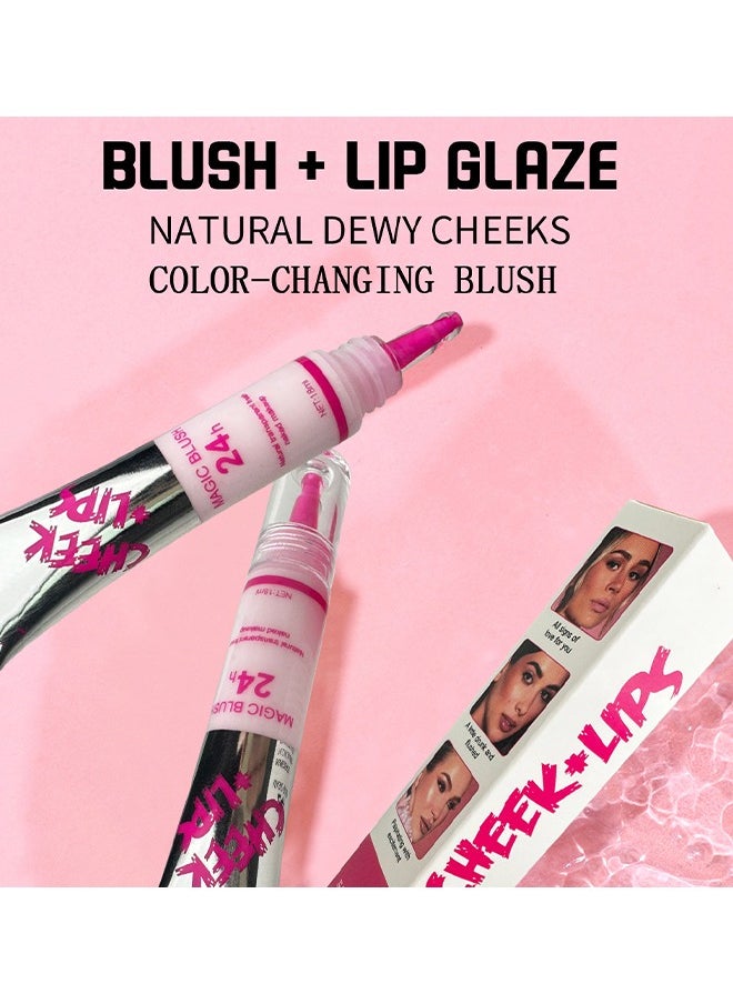 Magic Blush- Color Changing Blush Cream, Temperature Change Pink Blush for Cheeks & Lip, Creamy and Lightweight Natural Face Blusher Makeup