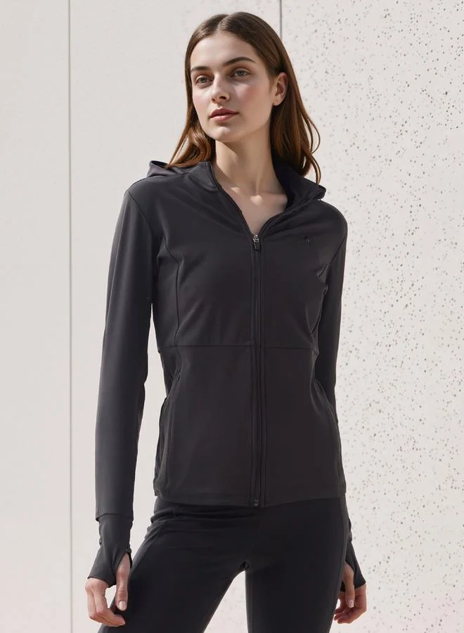 ادوت من سبلاش جاكيت بألواح وأكمام طويلة وسحاب