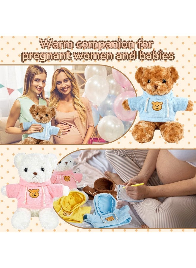 Junkin Junkin 5 Pcs Bear Clothes Tee Hoodie Fit 14-18 Inches Bears Sublimation Stuffed Animal Cute Tiny DIY Toy Make Your Own Plush Doll Clothes (Cute Color)  - Image 5