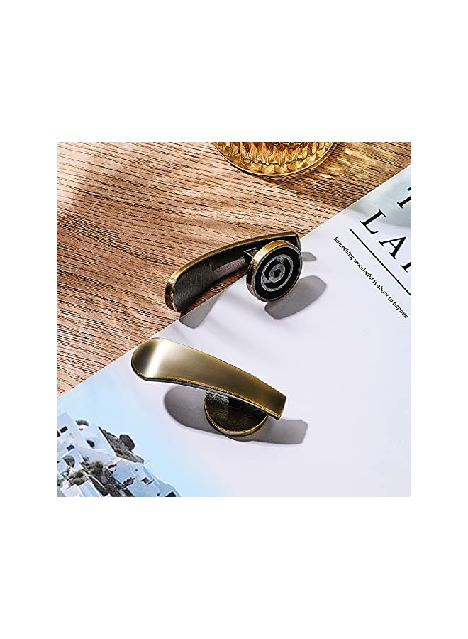 The Bros 4 قطع حامل ستارة، خطافات مثبتة على الحائط لتثبيت الستائر مع براغي، حامل ستارة معدني زخرفي، خطافات ستارة نافذة زخرفية (برونزي) - Image 5