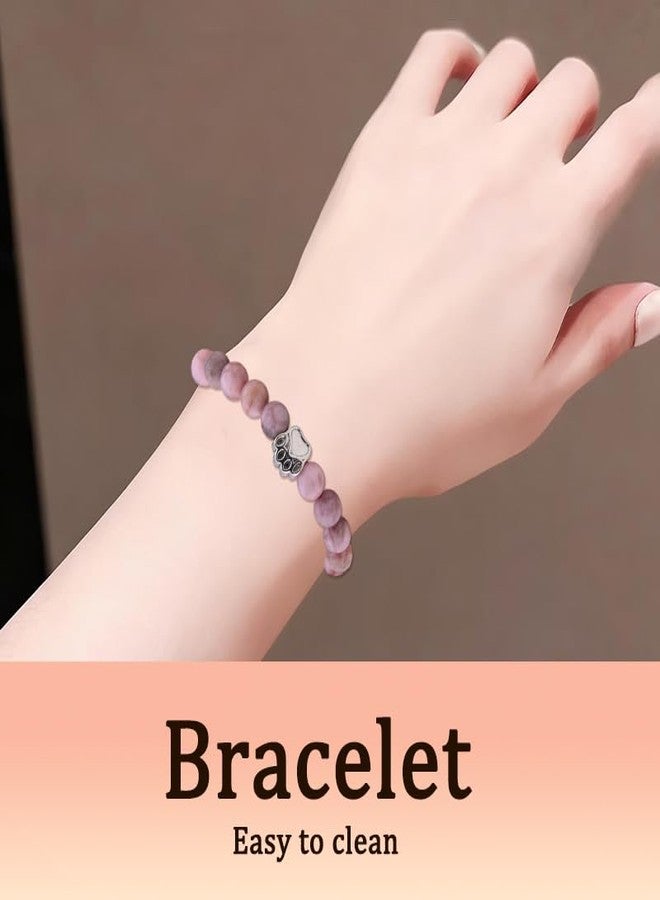 YangQian Dog Mom Beaded Bracelets for Women Birthday Christmas Gifts for Dog Lovers Bracelet Pet Gifts for Dogs Owners Present Mother Day Dogs Mom Valentine Gift Pet Paw Print Bracelet for Ladies Her Gf - Image 5