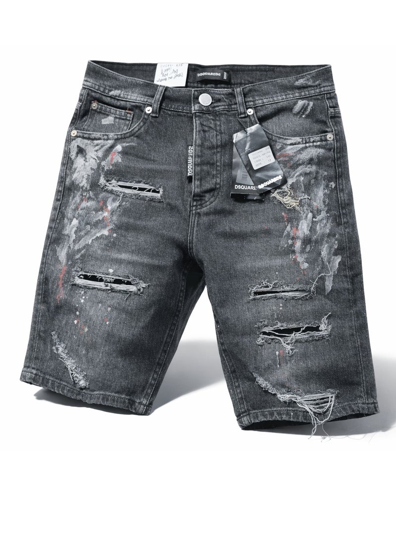 DSQUARED2 Men's Ripped Summer Denim Shorts - Trendy Style & All-Day Comfort - Size 32 - Image 1