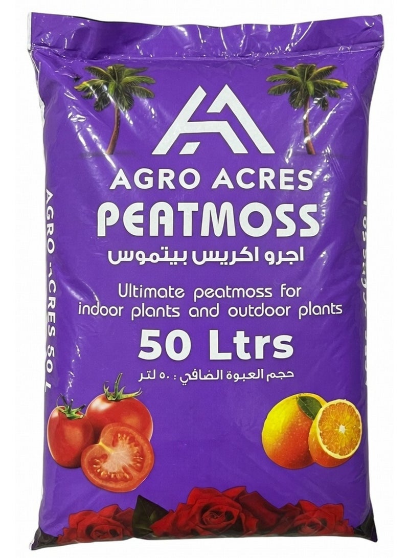 Peatmoss Ultimate Peatmoss For Indoor & Outdoor Plants Natural Soil Conditioner & Growing Medium 50L