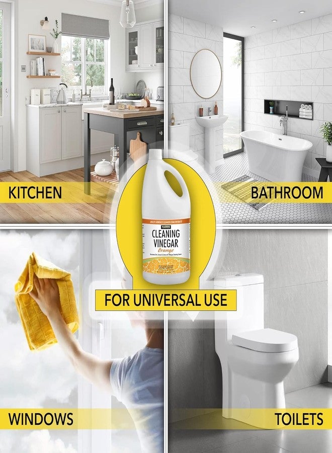 HARRIS Cleaning Vinegar All Purpose Household Surface Cleaner, 128oz (Orange) with Easy Pour Funnel Included - Image 2