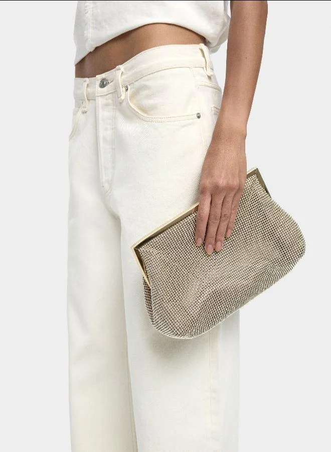 بارفوا حقيبة حفلات من قماش شبكي