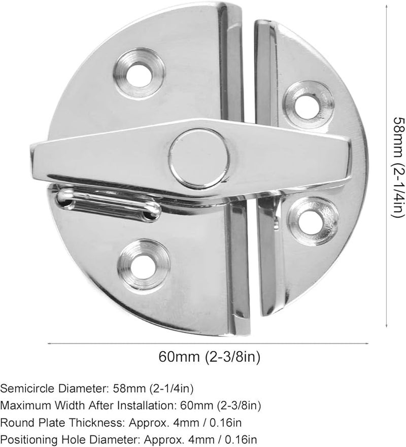 Stainless Steel 316 Marine Cabinet Hatchway Latch Round Hinges for Fishing Tackle Units - Image 3