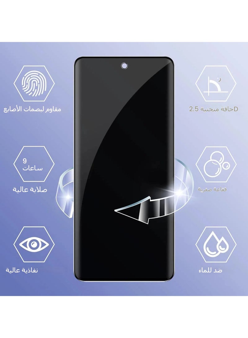 general Privacy screen protector compatible with OPPO Find X8 Pro 5G tempered glass, 【2 packs】 tempered glass screen protector, hardness 9H, scratch resistant, not easy to break - Image 4