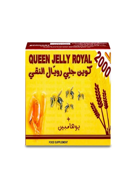 Queen Royal Jelly 2000 Pure + Yohambine - 30 Capsules