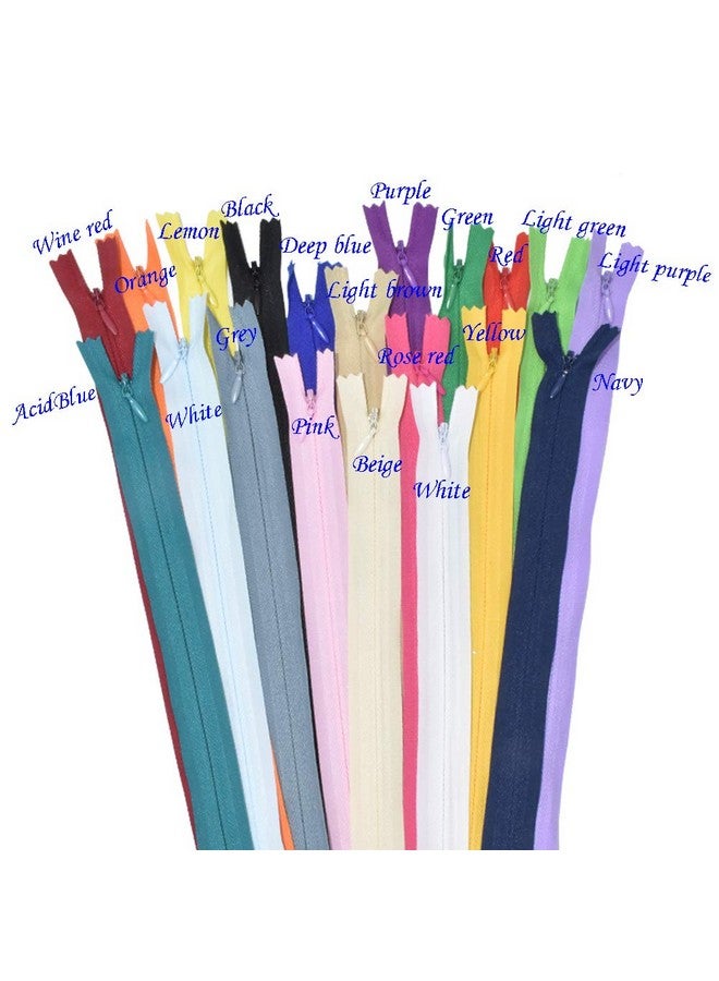 Renashed 22Inch 40Pcs Nylon Invisible Zipper for Tailor Sewer Sewing Craft Crafter's Tools Garment Special 20 Colors (22Inch)  - Image 3