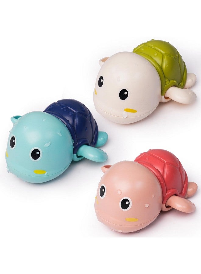 LiKee LiKee Bath Toys 3 Pack with 3 Colors | Cute Swimming Turtles Wind Up Toys for Baby Toddlers 1+ Year Old | Floating Bath & Pool Toys for Kids Age 1-3-5 | Baby Shower & Birthday Gift (Boys Girls) - Image 1