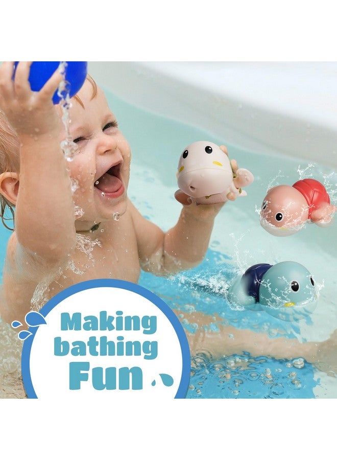 LiKee LiKee Bath Toys 3 Pack with 3 Colors | Cute Swimming Turtles Wind Up Toys for Baby Toddlers 1+ Year Old | Floating Bath & Pool Toys for Kids Age 1-3-5 | Baby Shower & Birthday Gift (Boys Girls) - Image 3