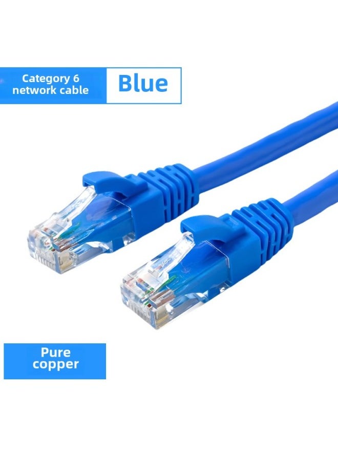 Generic Gigabit Network Cable Blue Unshielded Super Class 6 Jumper 1 M/2 M/5 M Router Computer Finished Cat6-Color:Blue [pure Copper]-Line Length:2m  - Image 1
