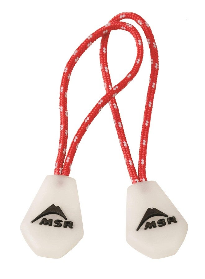 MSR Night Glow Zipper Pulls, 2-Pack , Red/White - Image 1