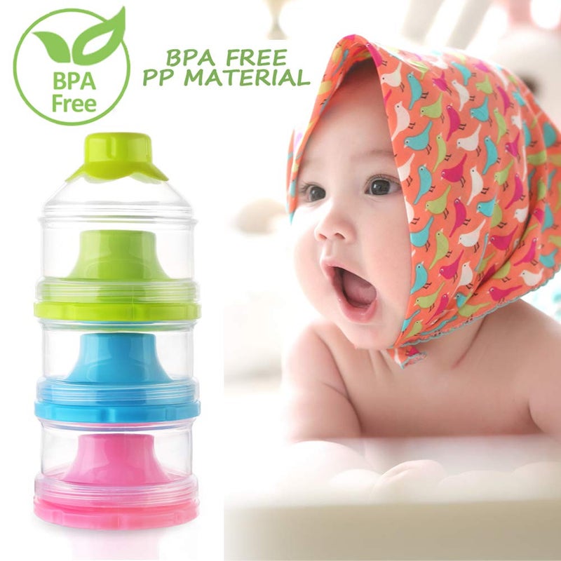accmor Baby Formula Dispenser, Non-Spill Stackable Formula Dispenser On The Go, Baby & Kids Snack Containers, Formula Container for Travel, BPA Free - Image 5