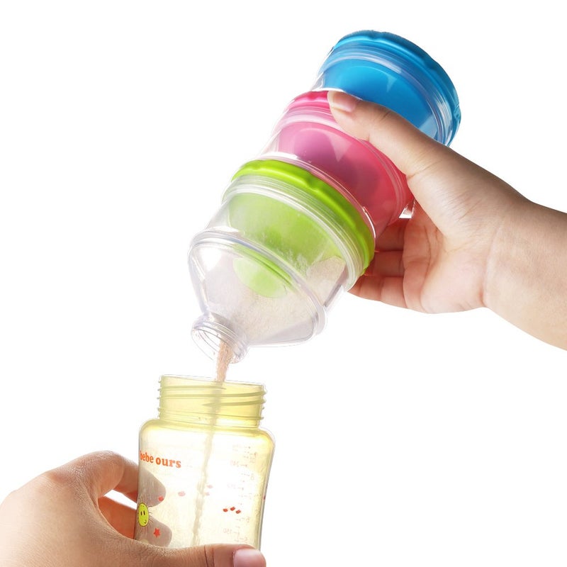 accmor Baby Formula Dispenser, Non-Spill Stackable Formula Dispenser On The Go, Baby & Kids Snack Containers, Formula Container for Travel, BPA Free - Image 4