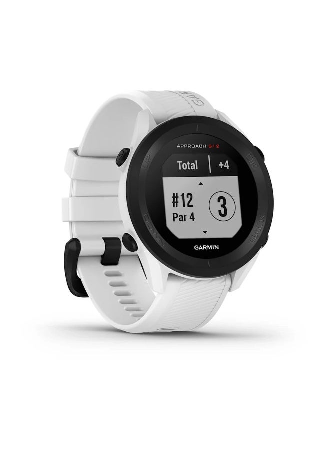 GARMIN GPS Golf Watch Approach S12 with Silicone Strap | Sunlight Readable Display With Up to 30 Hours of Battery Life | 43K+ Preloaded Courses White - Image 2