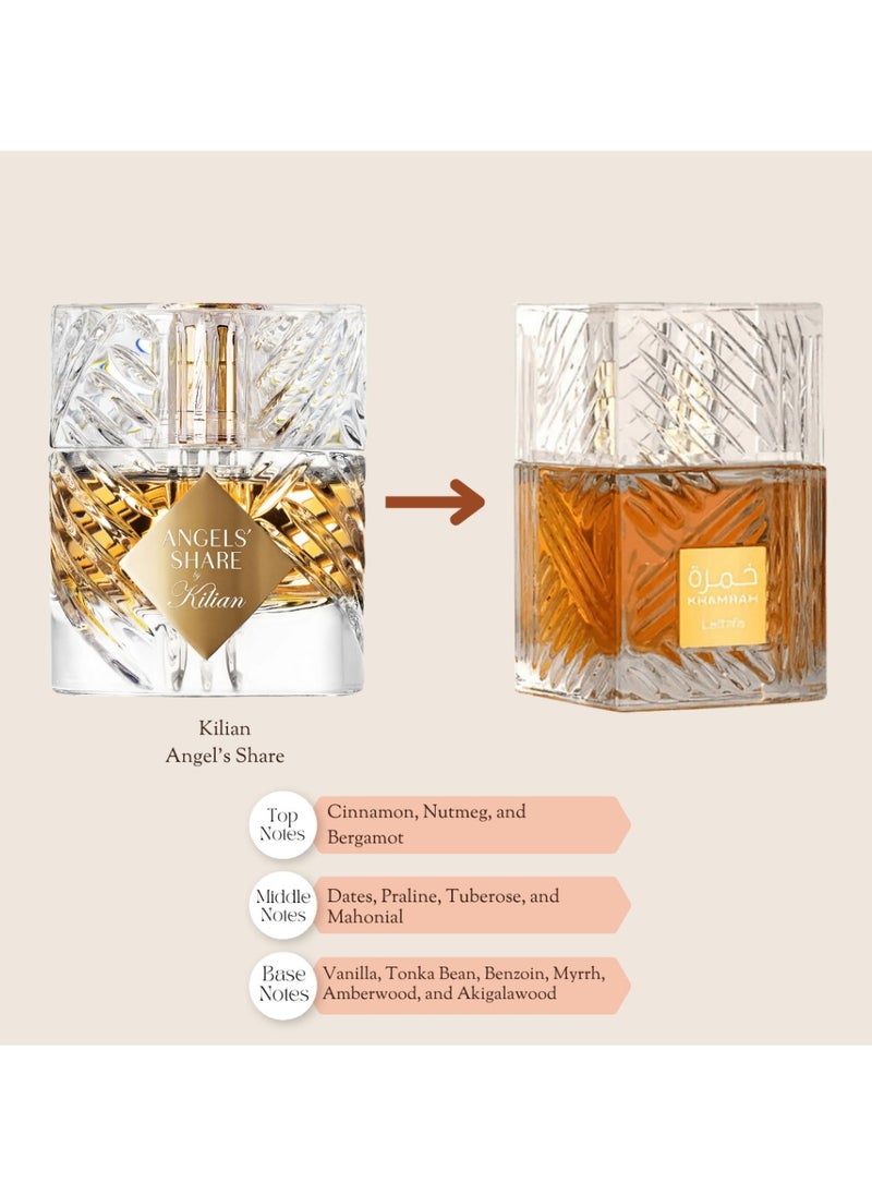Lattafa Lattafa Khamrah EDP 100ML for Men and Women (Inspired by Angels Share)  - Image 4