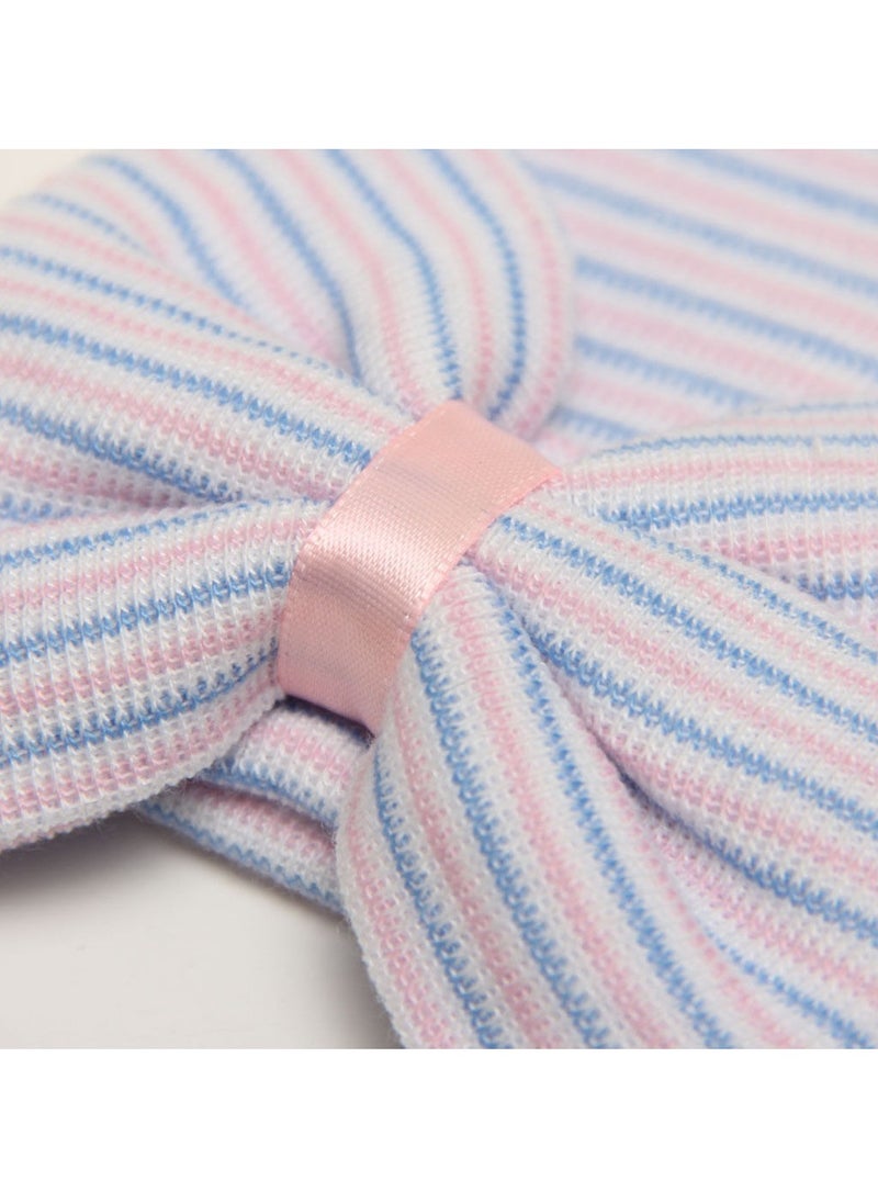 Generic Cotton Newborn Baby Infant Hat Bowknot Beanie Cap, Set of 4  - Image 3