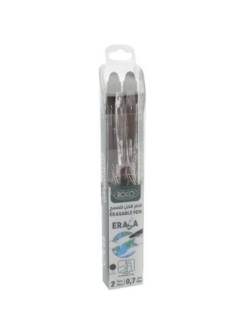 Roco Erasable Pen Black pack of 2