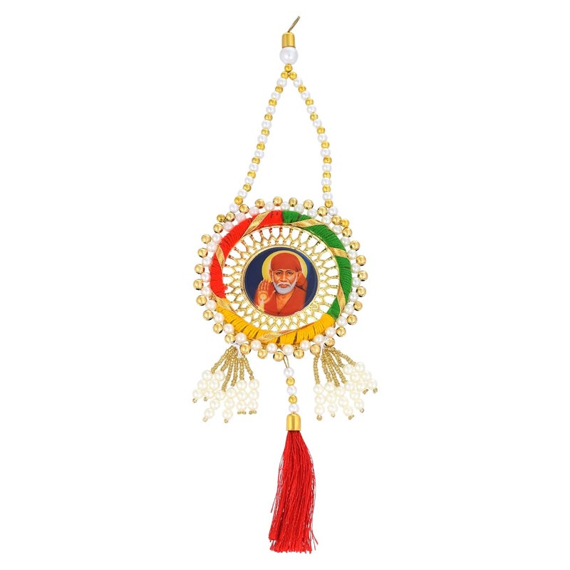 Memoir Acrylic Faux Pearls Shirdi SaI Baba WallDoor Hanging Home Decor Charm HDKL7801 - Image 1