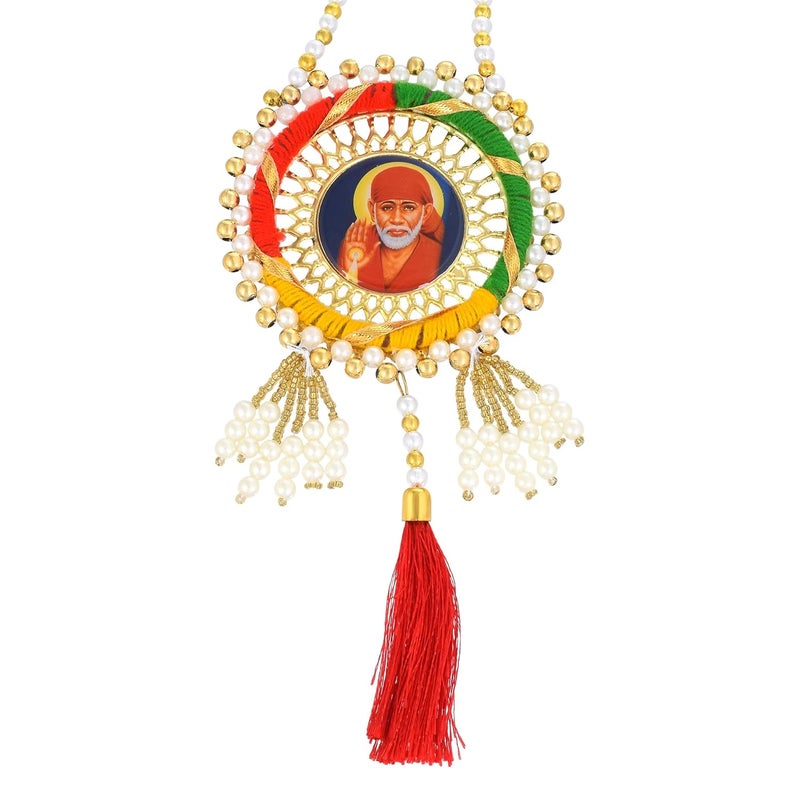 Memoir Acrylic Faux Pearls Shirdi SaI Baba WallDoor Hanging Home Decor Charm HDKL7801 - Image 2
