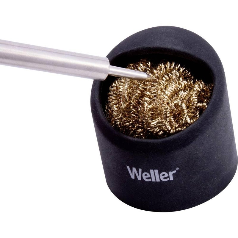 Weller Soldering Brass Sponge Tip Cleaner with Silicone Holder WLACCBSH02