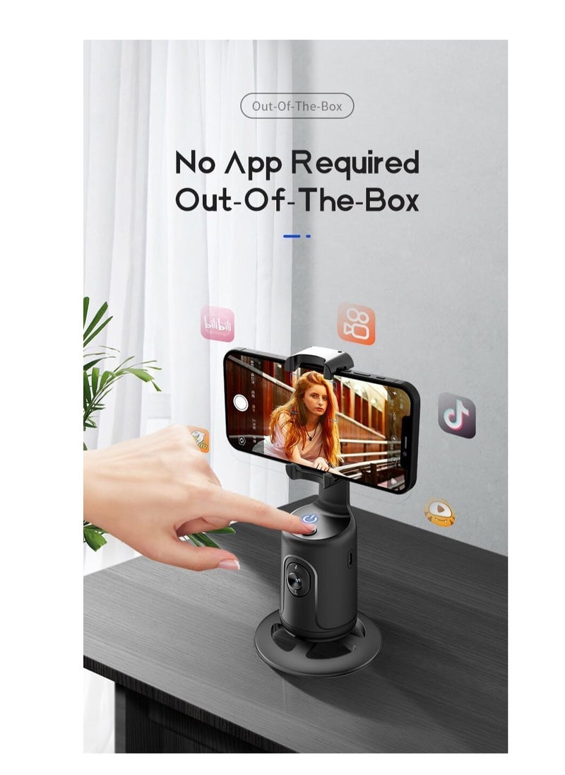 Generic P02 AI Intelligent 360° Auto Face Tracking Smart Rotation Desktop Selfie Gimbal Stabiliser for Smartphone  - Image 4
