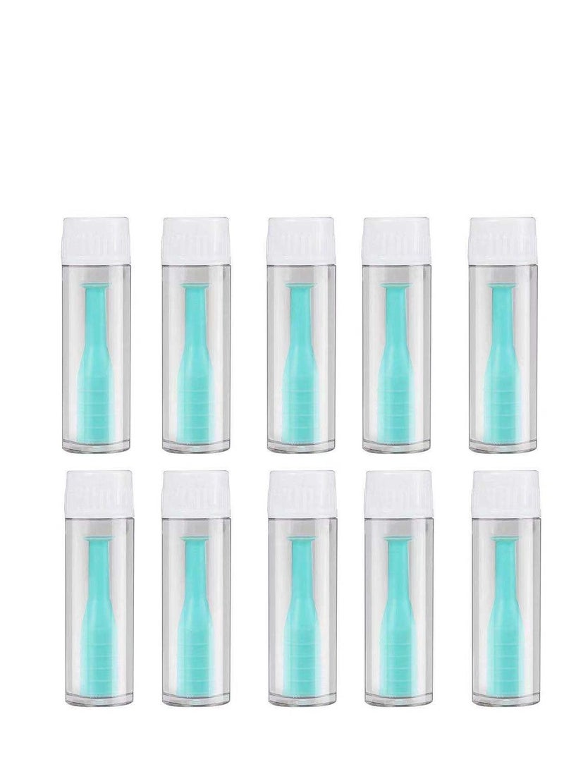 KASTWAVE Contact Lens Remover, KASTWAVE Hard Contact Lens Remover RGP Plunger Inserter for Soft Hard Lenses Contact Lens Remover Outdoor Mini Contact Lens Soak Storage Kit for Travel & Home (10 Pack) - Image 1