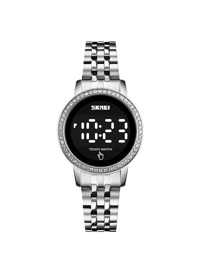 Women's 1669 Diamond Display Touch Screen Stainless Steel Digital Watch - Image 1