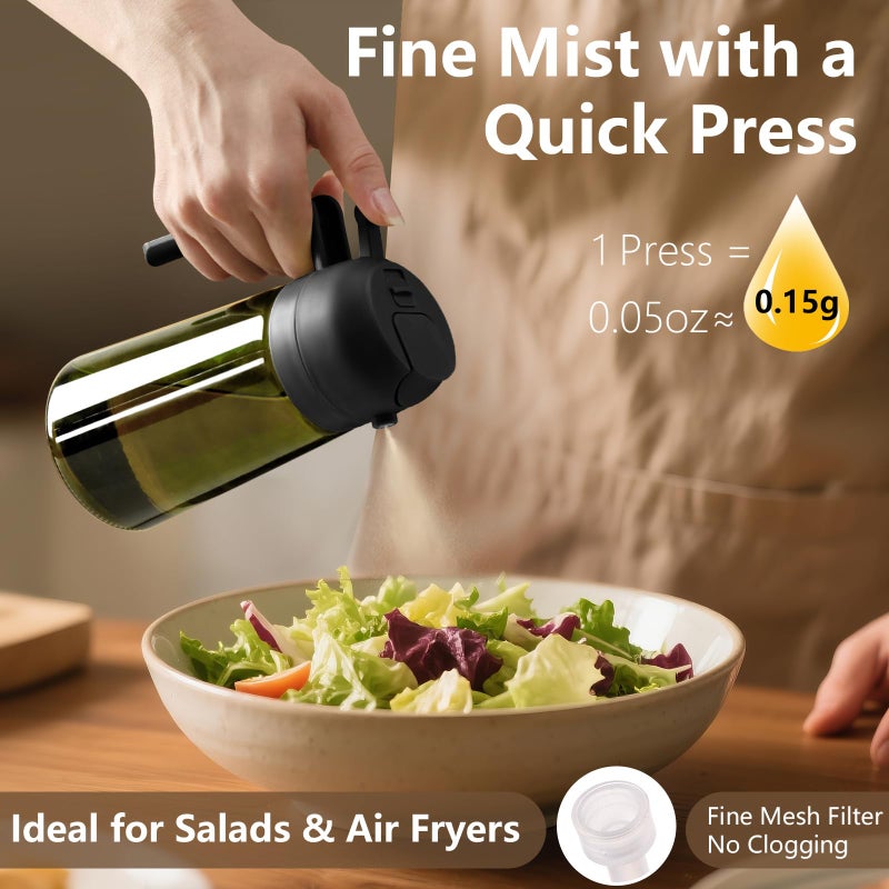 SWEET VIEW Olive Oil Dispenser and Oil Sprayer â€“ 16oz/470ml Glass Light-Proof Oil Pourer for Kitchen, Air Fryer, Cooking, Salad, and BBQ - Image 3