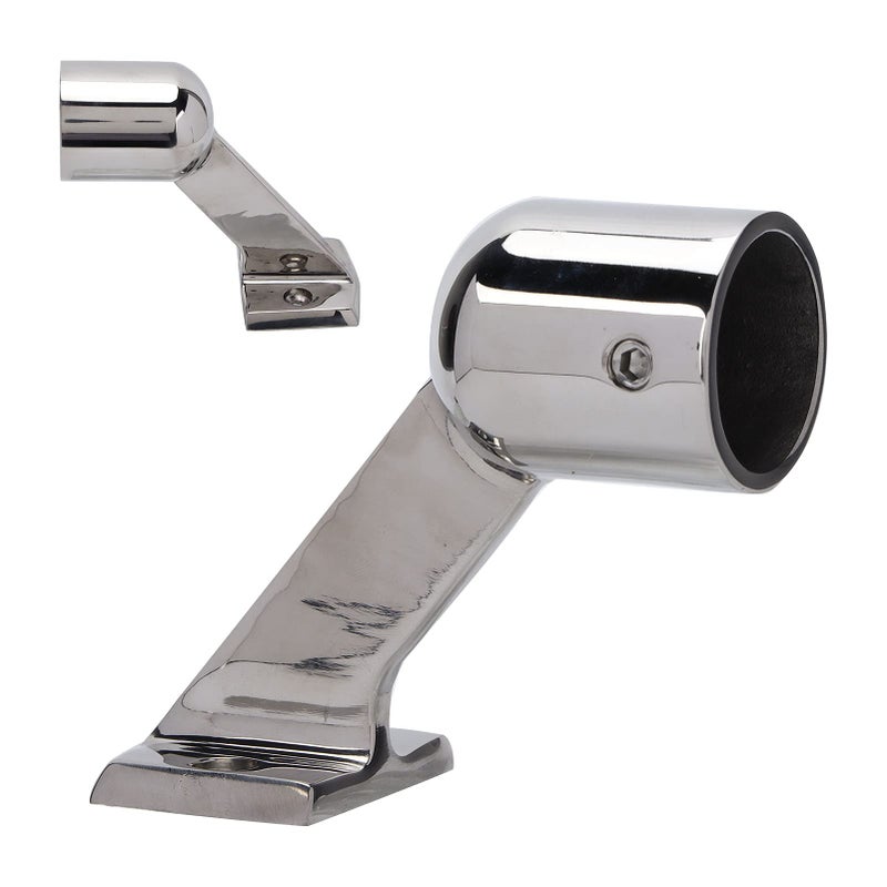60 Degree 25mm Stainless Steel Boat Hand Rail End Stanchion Marine Deck Fitting - Image 3