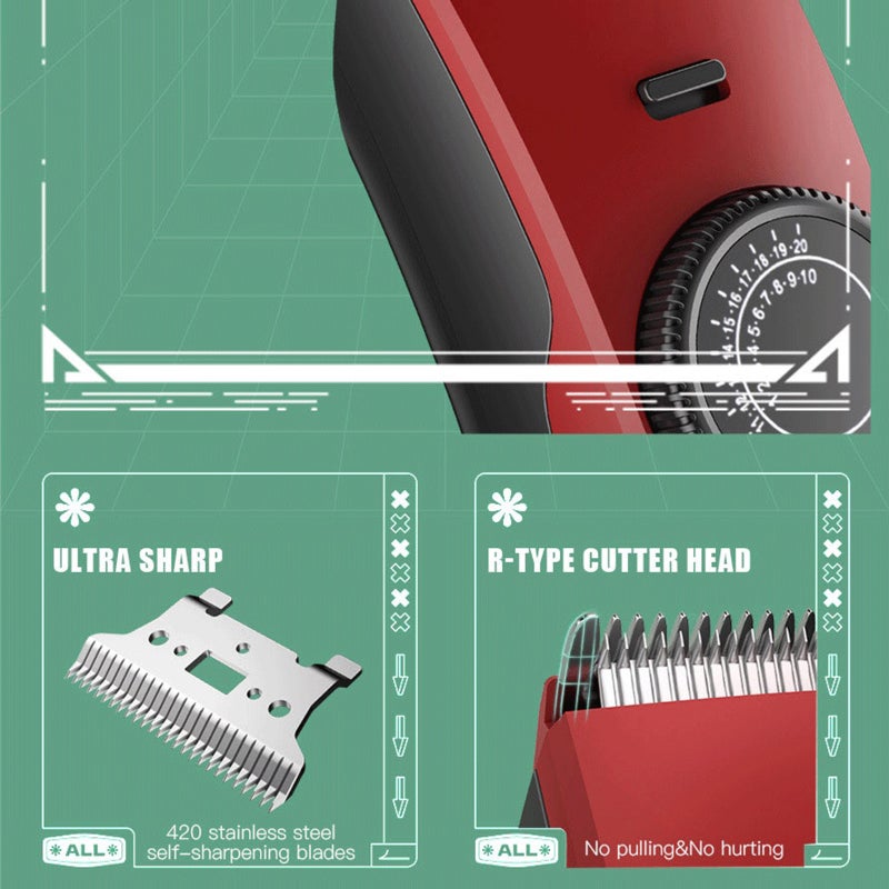 Hair Clipper Trimmer Rechargeable Razor Trimmer Adjustable Cordless - Image 2