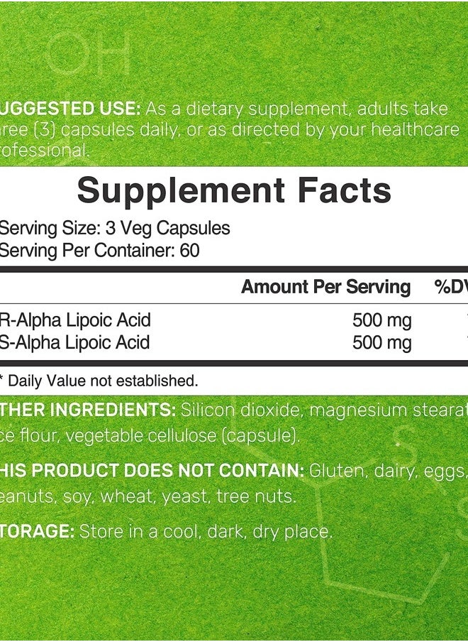 DEAL SUPPLEMENT Alpha Lipoic Acid 1,000mg, 180 Veggie Capsules – 50/50 R-ALA & S-ALA for Max Bioavailability – Antioxidant Supplement – Energy & Nervous System Support – Non-GMO  - Image 2