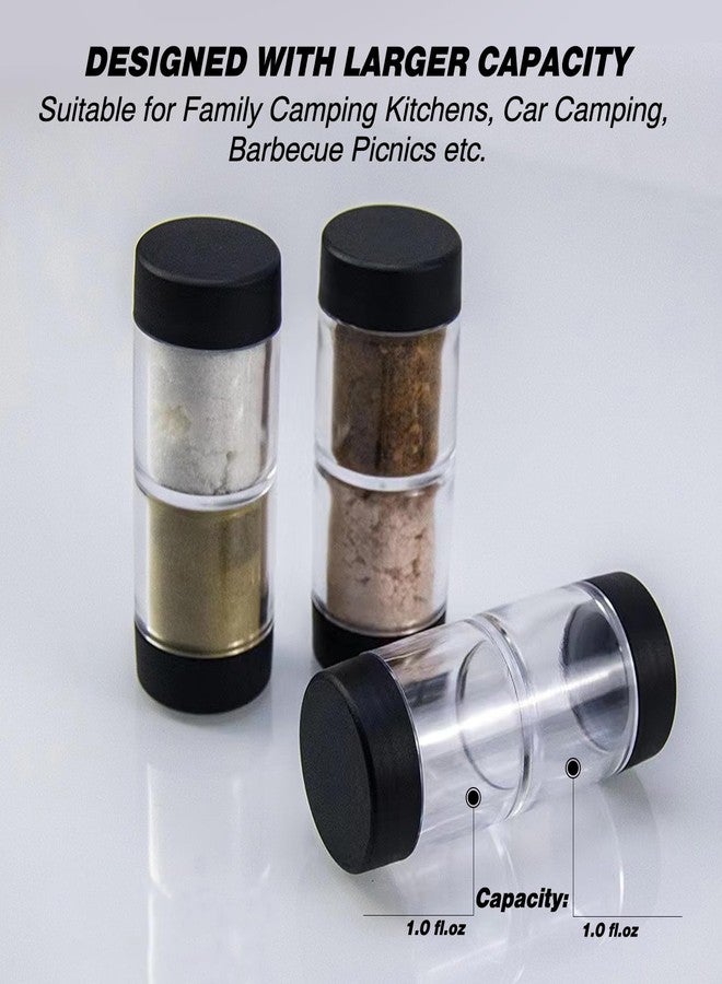 Sunmei Salt and Pepper Shakers Moisture Proof Set, 2-in-1 Portable Spice Shaker with Airtight Lid, Perfect for Camping Kitchen, Travel, Car Camping, RV, Outdoors, Backpack, BBQ Picnic, Lunch Boxes (2) - Image 4