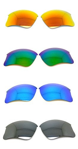 NicelyFit Pack of 4 Polarized Replacement Lenses for Oakley, Black, Size Flak Jacket XLJ - Image 1