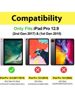 Procases Ipad Pro 12.9 2017 2015 Case Old Model 1St And 2Nd Gen Ultra Slim Lightweight Stand Smart Case Shell With Translucent Frosted Back Cover For Ipad Pro 12.9 Inch Black  - Image 2