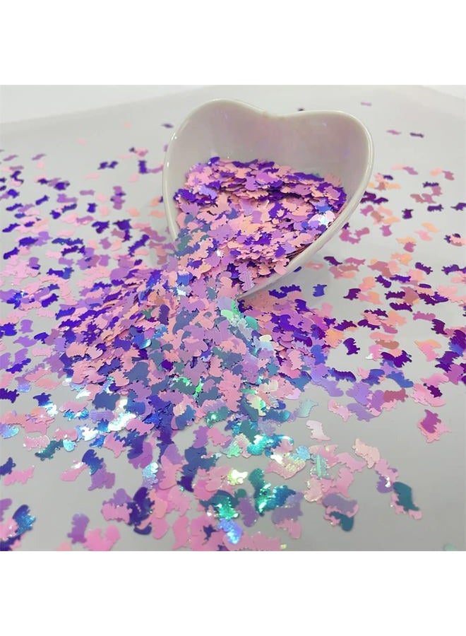 PrettyG 10 Grams/Pack - Pearl Iridescent Mixes Dinosaur Shape Glitter Sequins - Festival Rave Beauty Makeup Face Body Nail Craft Art Decoration - Image 1