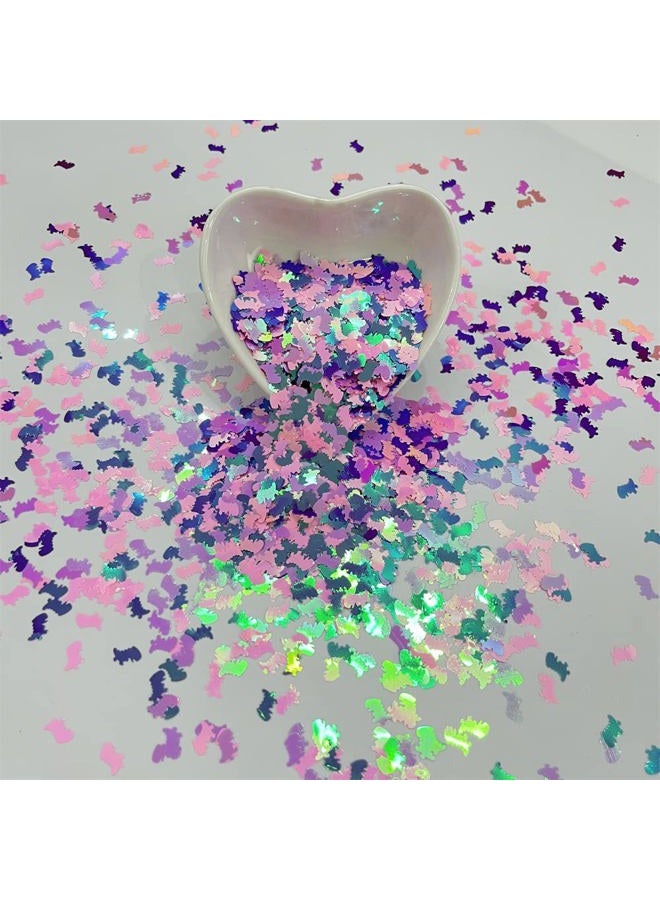 PrettyG 10 Grams/Pack - Pearl Iridescent Mixes Dinosaur Shape Glitter Sequins - Festival Rave Beauty Makeup Face Body Nail Craft Art Decoration - Image 2