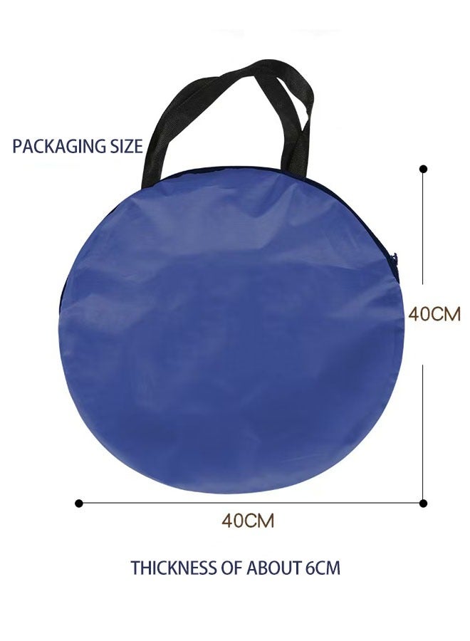 Foldable Kids Tent, Baby Playhouse, Automatically Opens, Portable, Suitable for Indoor and Outdoor Play, Children's Camping Tent, Blue Cartoon Bus Design 112 * 72 * 75cm - Image 3