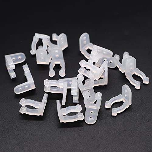 mxuteuk 100pcs 1/2 Inch LED Rope Light Clips Holder With 200 PCS Screws for Hanging Christmas Light Outdoor Wedding Patio LED Light Wall Mount G012-11-13 - Image 3