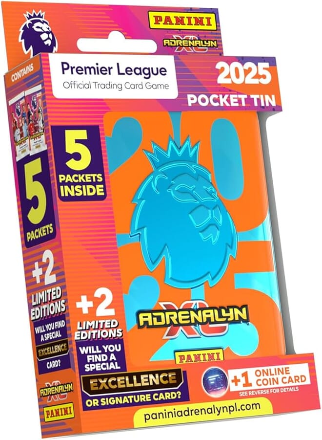 Panini Premier League 2024/25 Adrenalyn XL Collectible Cards - 43 Trading Cards - Includes 2 Limited Edition Cards & 1 Online Coin Card