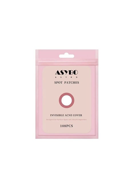Acne Patches Absorbing Pimple Patches Invisible Spot Stickers Translucent Hydrocolloid Spot Patches, Facial Treatment, Fast Healing, Two Sizes(108 Patches)